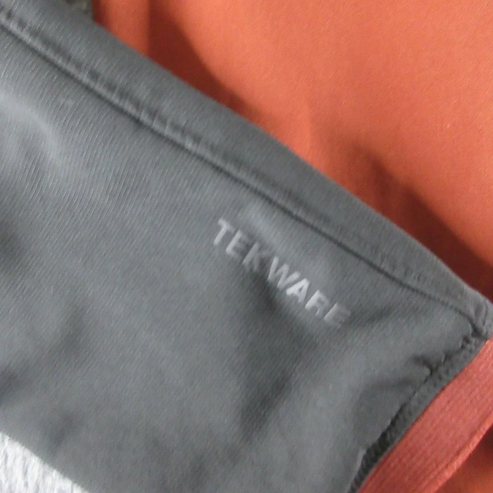 The North Face Jacket Mens S Orange Gray Tekware FlashDry Hooded Full Zip Hiking